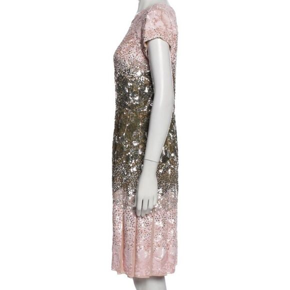 $5,700 OSCAR DE LA RENTA PICASSO ART OMBRE SILK SEQUIN RUNWAY DRESS US 8 - Picture 4 of 6